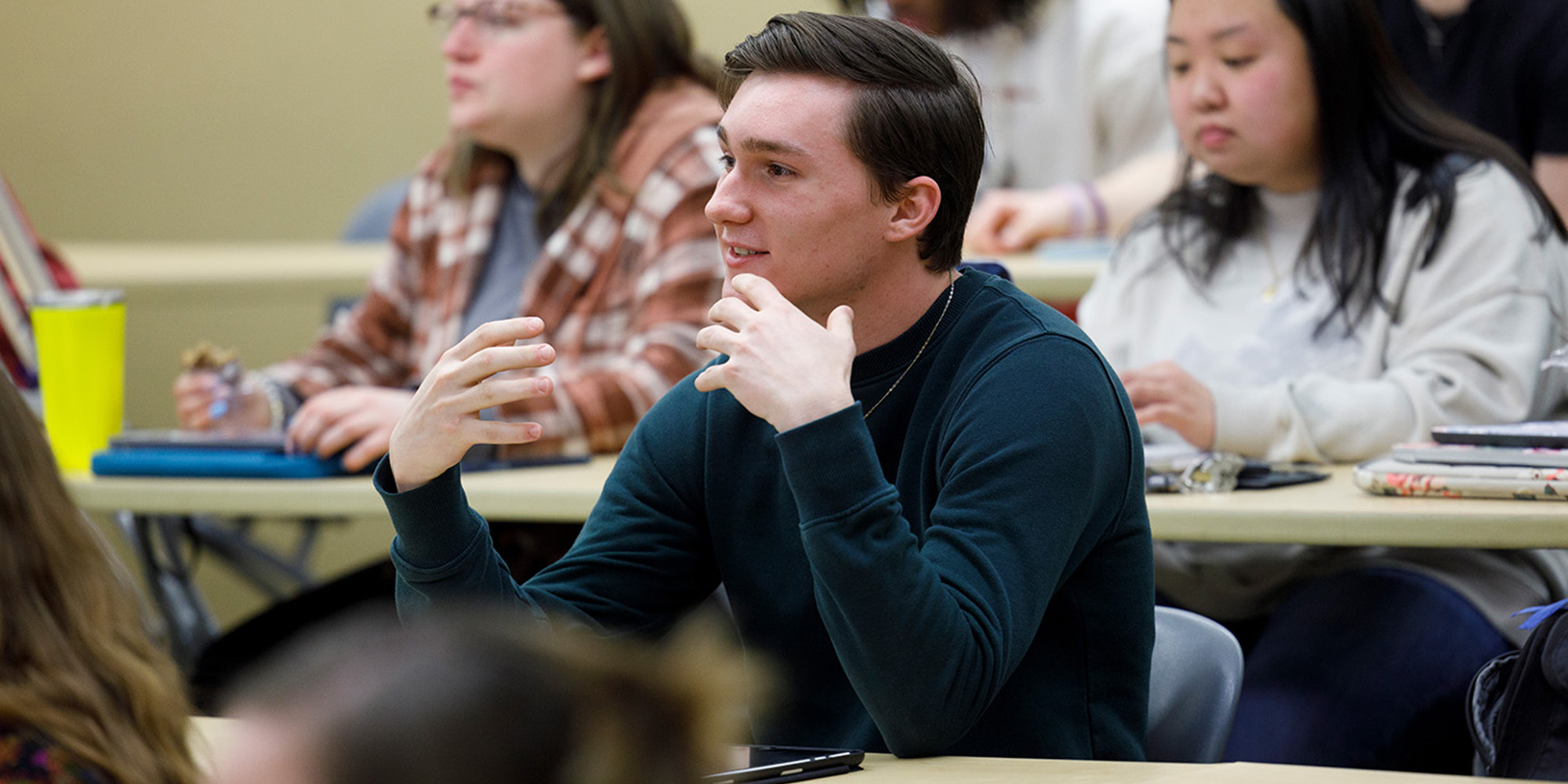 Male Student In Criminology Discussion