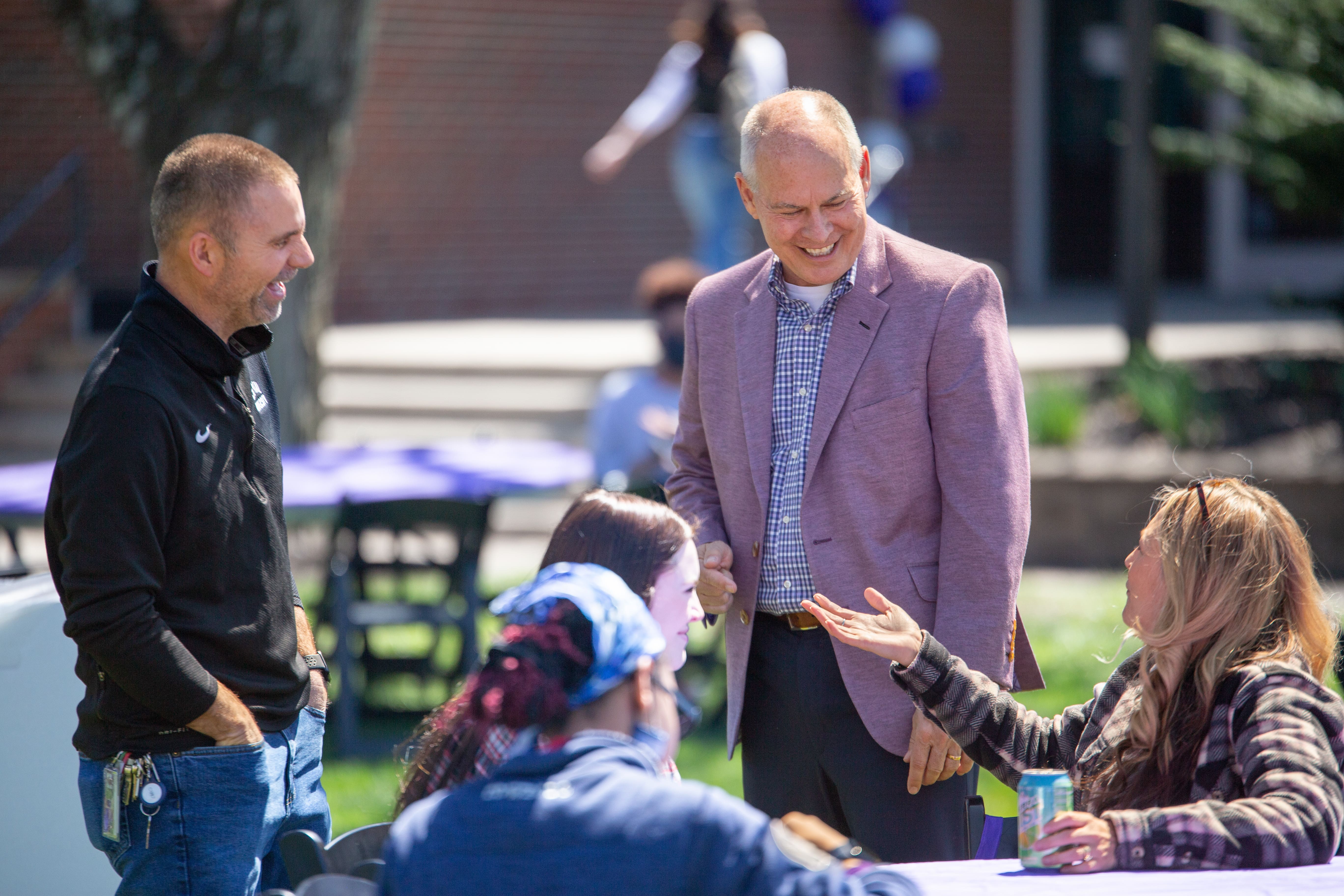 President Kaufman Laughing With Family